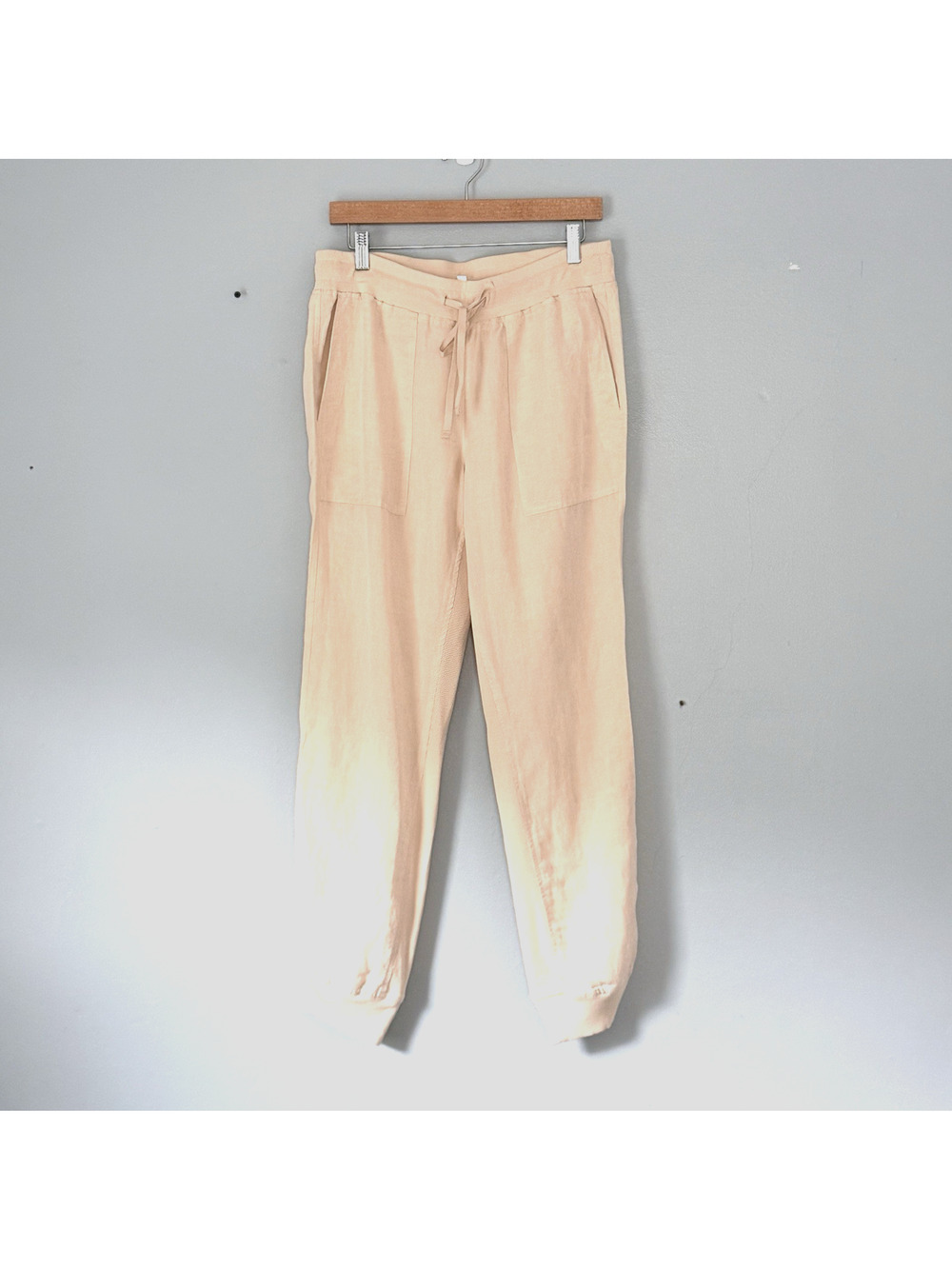 Haven Pants Womens Size Small Joggers Cream Cotton Lounge Comfy Relaxed